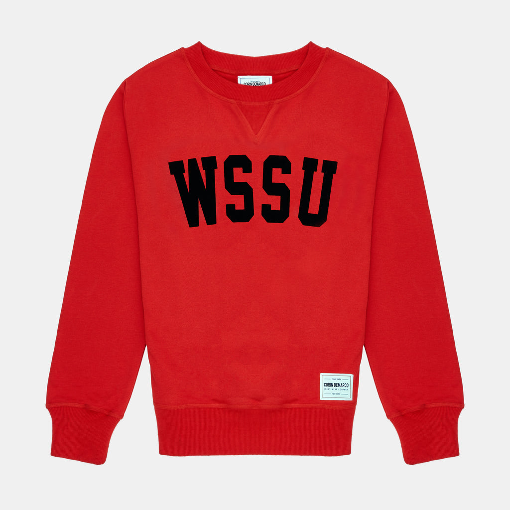 WSSU Velvet Letter Crewneck (s1) - CORIN DEMARCO