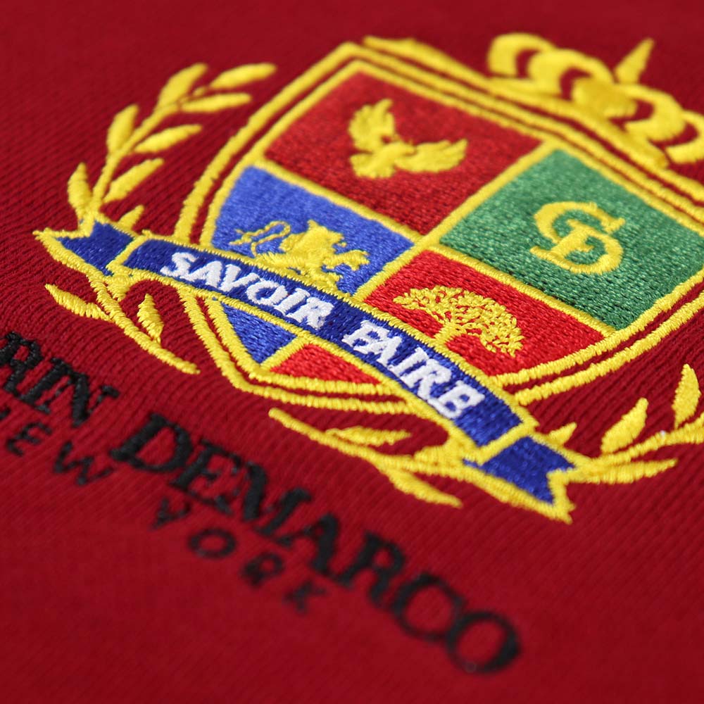 Corin DeMarco x Savoir Faire Crest Logo Crewneck - CORIN DEMARCO