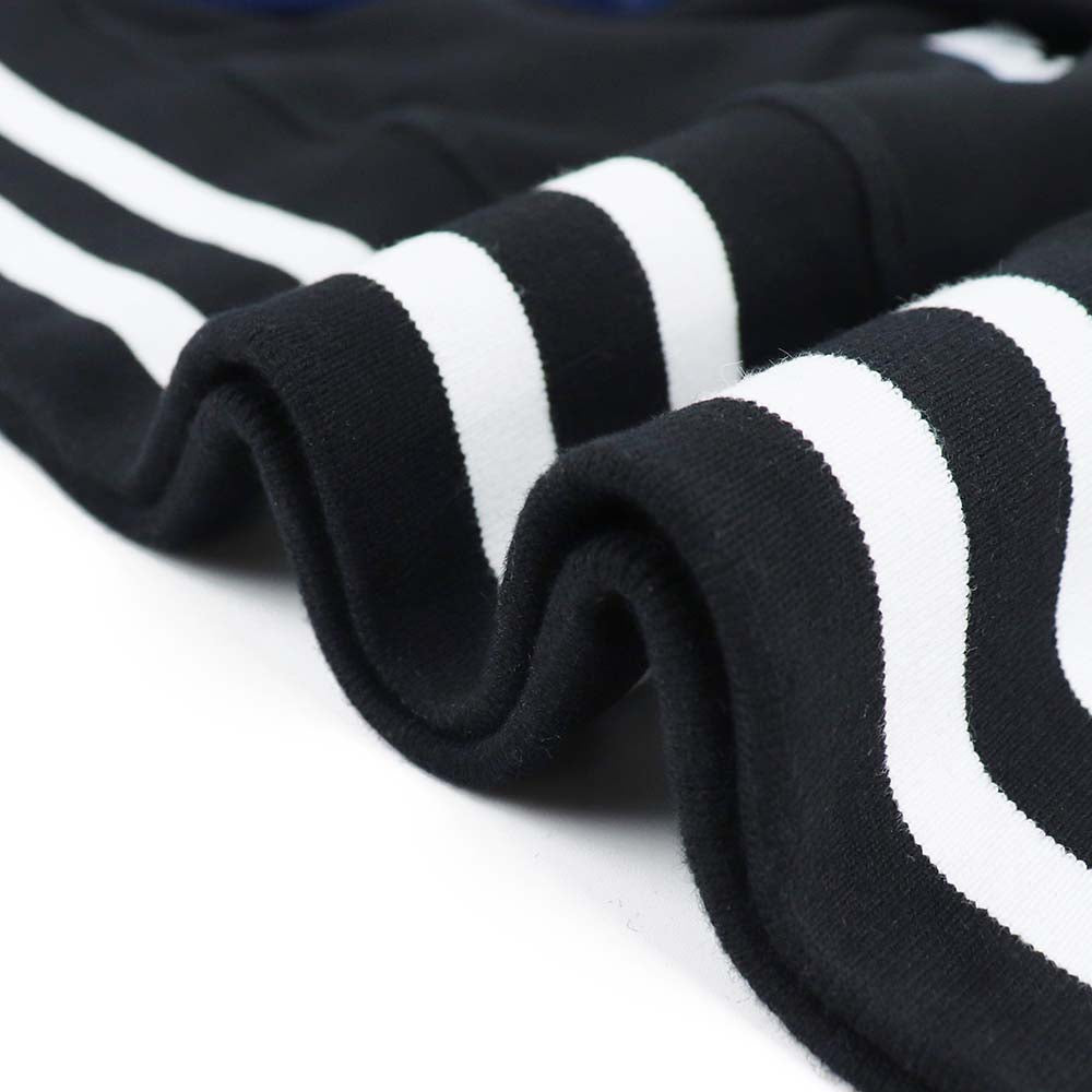 Morris Brown College Embroidered Striped Rib Crewneck - CORIN DEMARCO