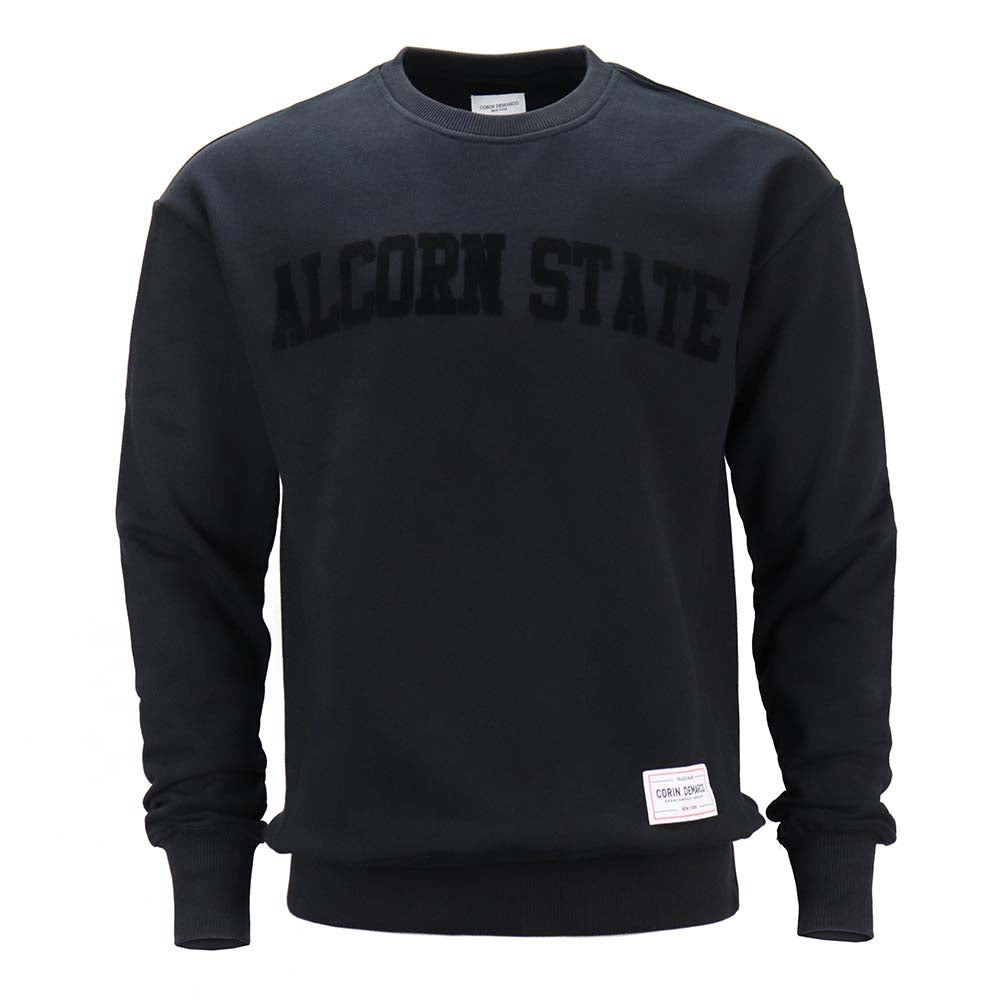 00 Limited Edition Alcorn State Crewneck - Black Velvet - CORIN DEMARCO