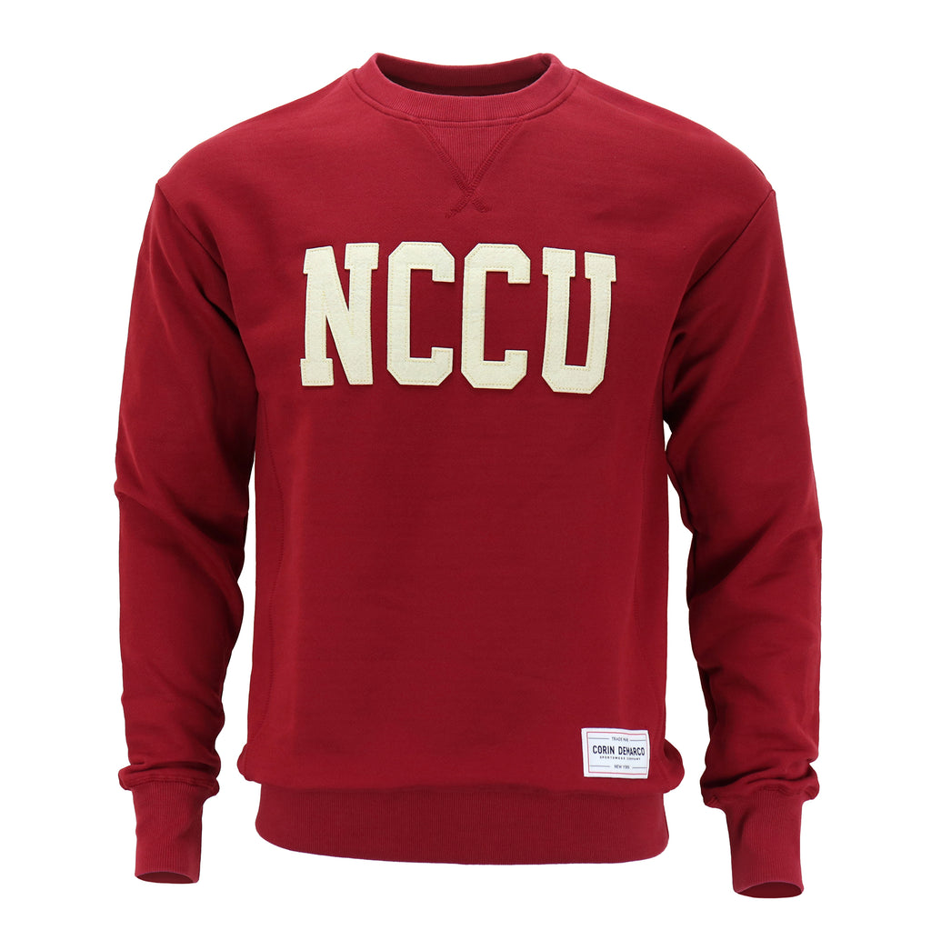 North Carolina Central Letterman Crewneck - CORIN DEMARCO