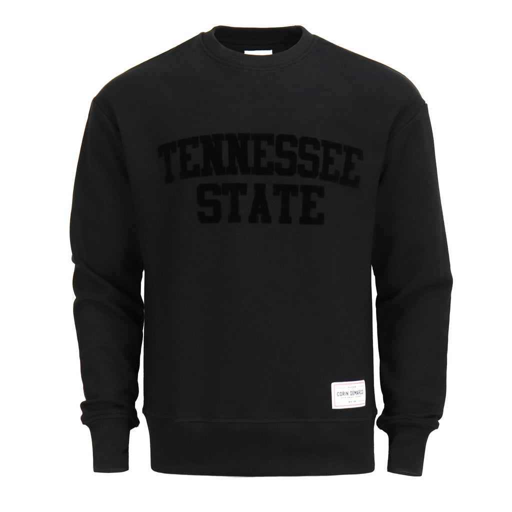 Tennessee State Ultra Black Velvet Sweatshirt - CORIN DEMARCO